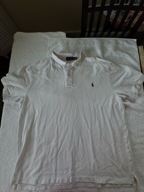 Polo Ralph Lauren Men's Cotton Mesh Polo Shirt White Size 2XB